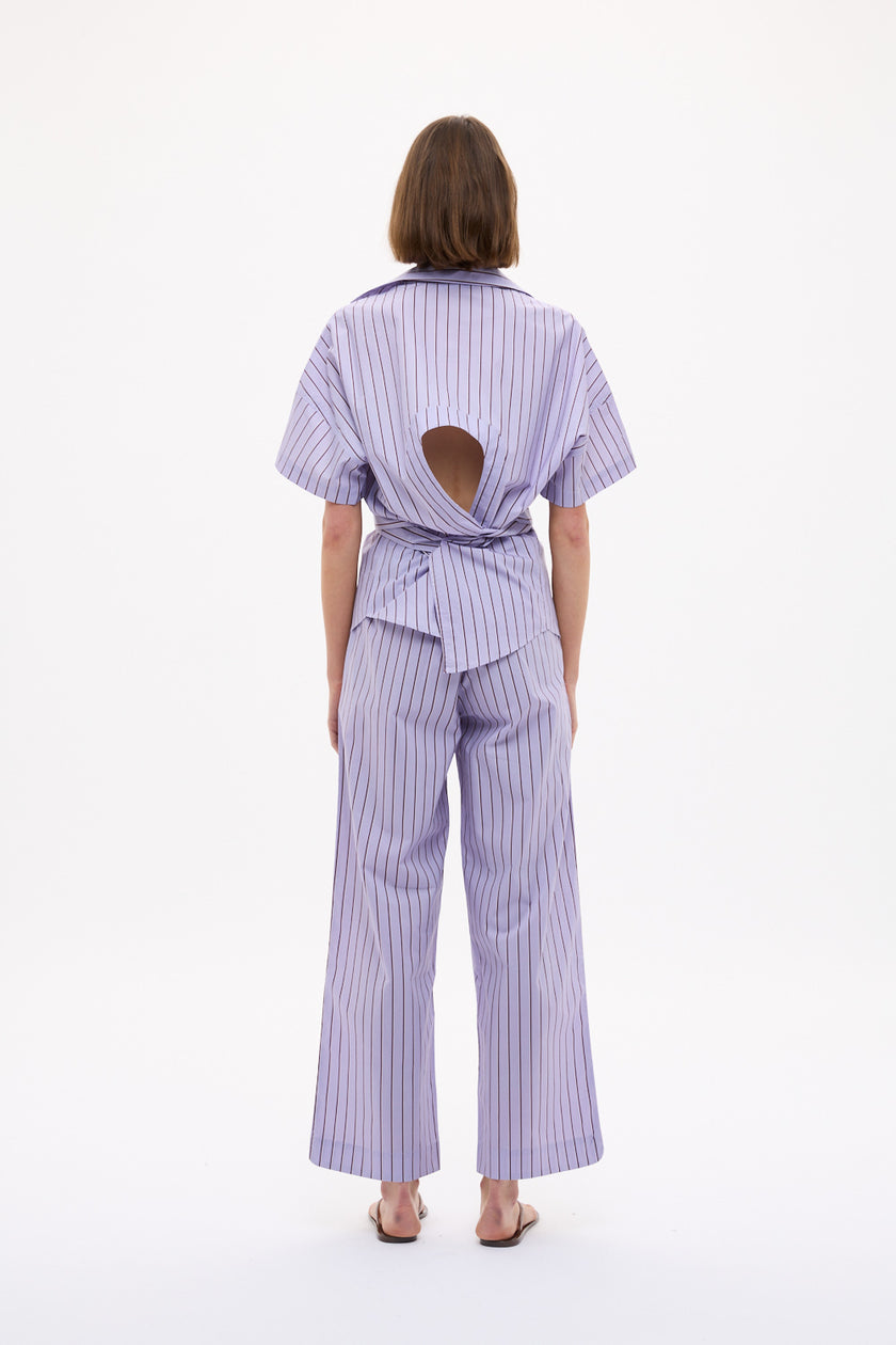 Bahia Pants Stripe - Pastel Lilac/Fig/Natural