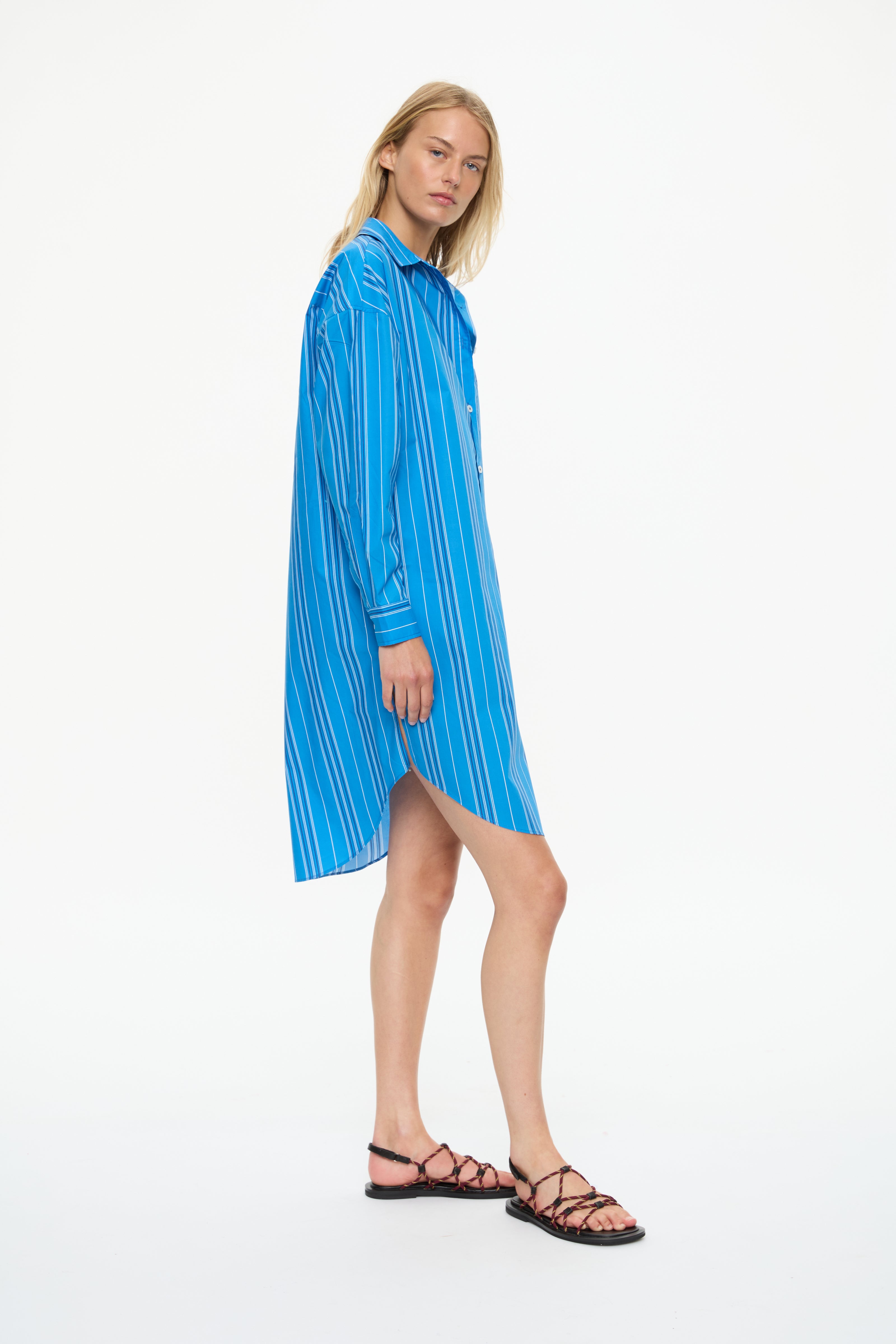 Chiara Long Sleeve Shirt Classic  Ink Blue/Navy/White Stripe