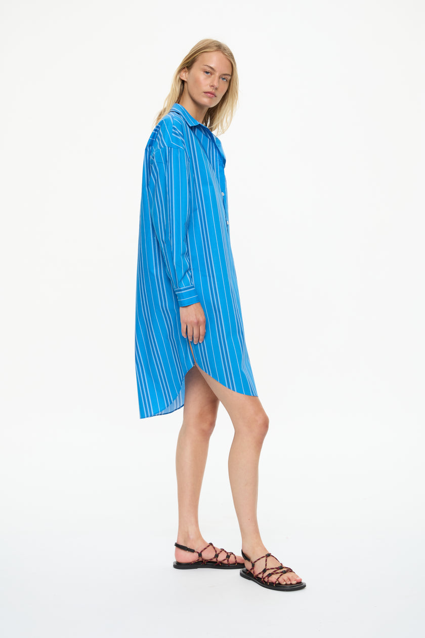 Chiara Long Sleeve Shirt Classic  Ink Blue/Navy/White Stripe