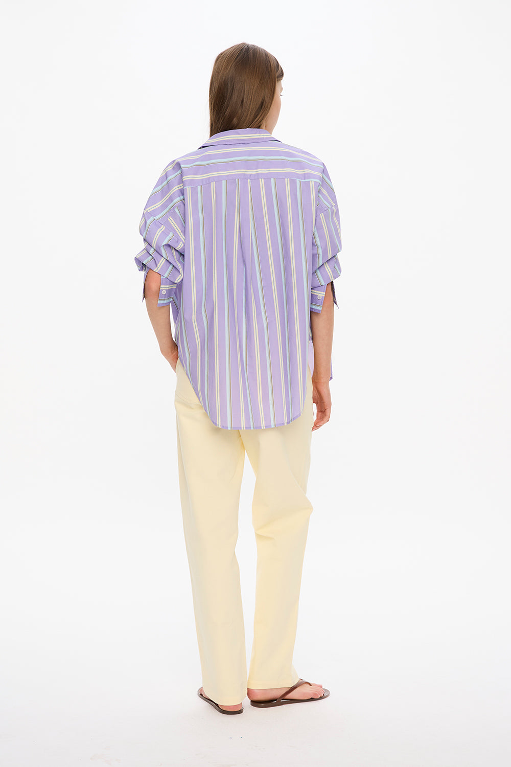 Mara Long Sleeve Shirt - Lavender/Delicate Blue/Olive/Limoncello