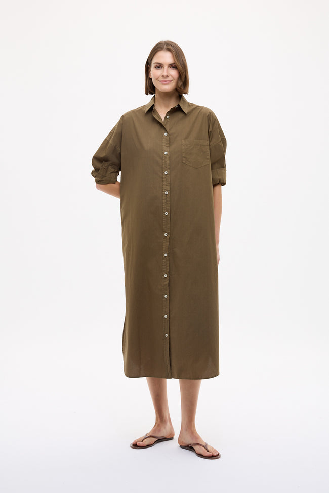Chiara Maxi Dress - Dark Olive