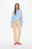Balloon Sleeve Polo Knit - Sky