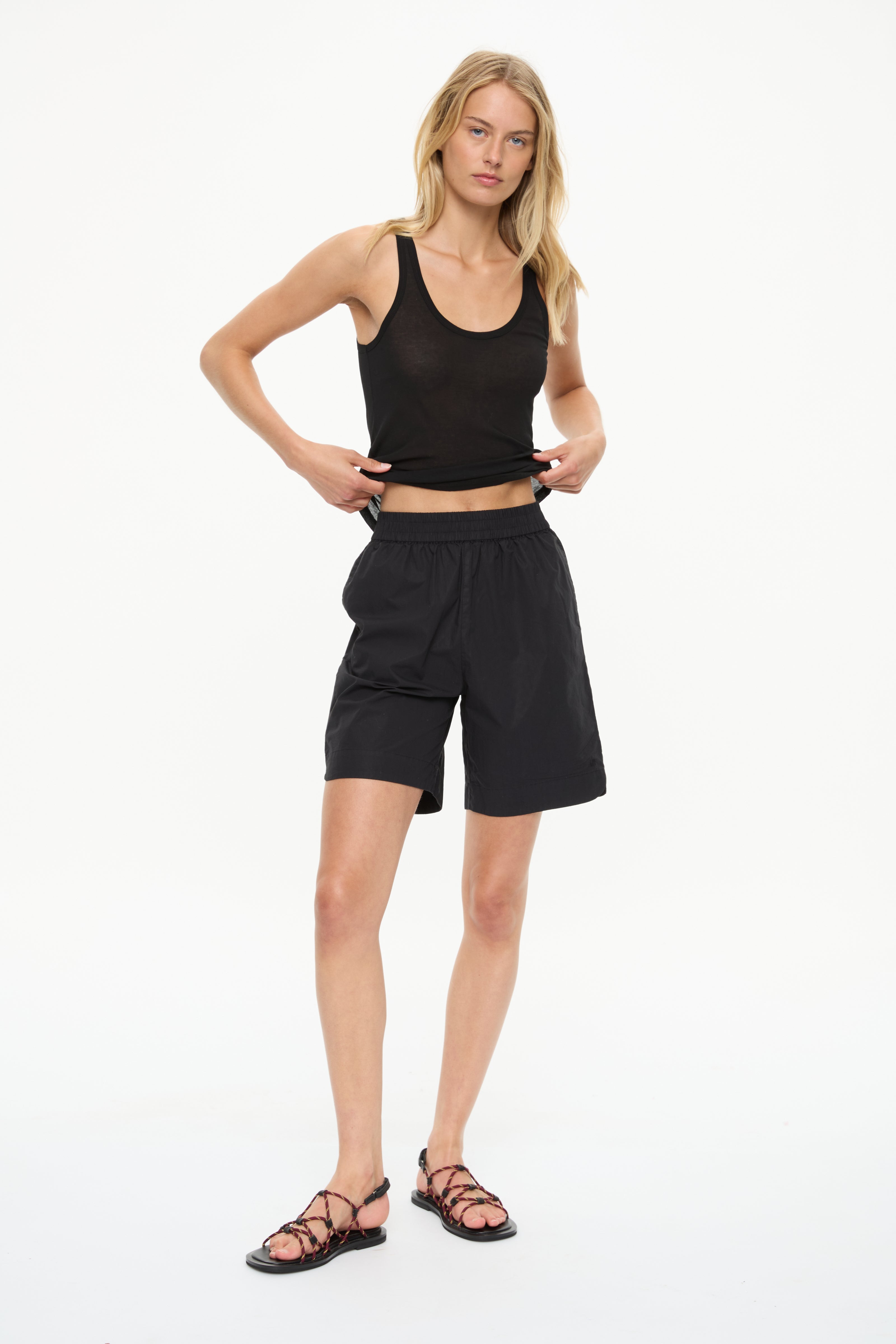 Sunny Sheer Tank Top Black