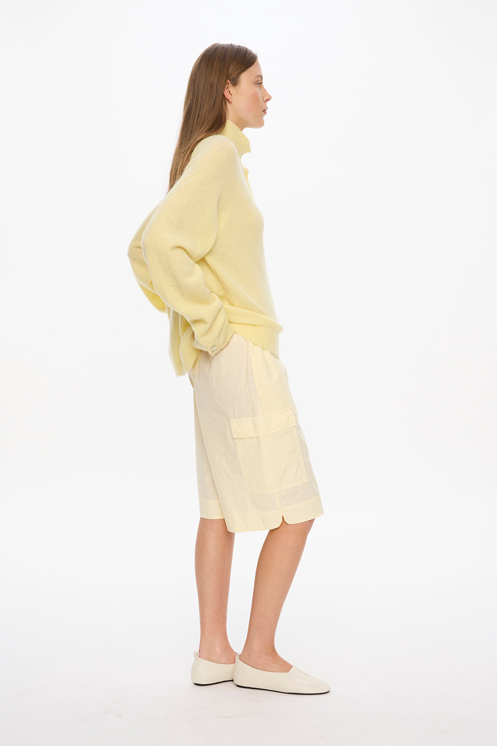 Raglan Knit with Buttons - Limoncello