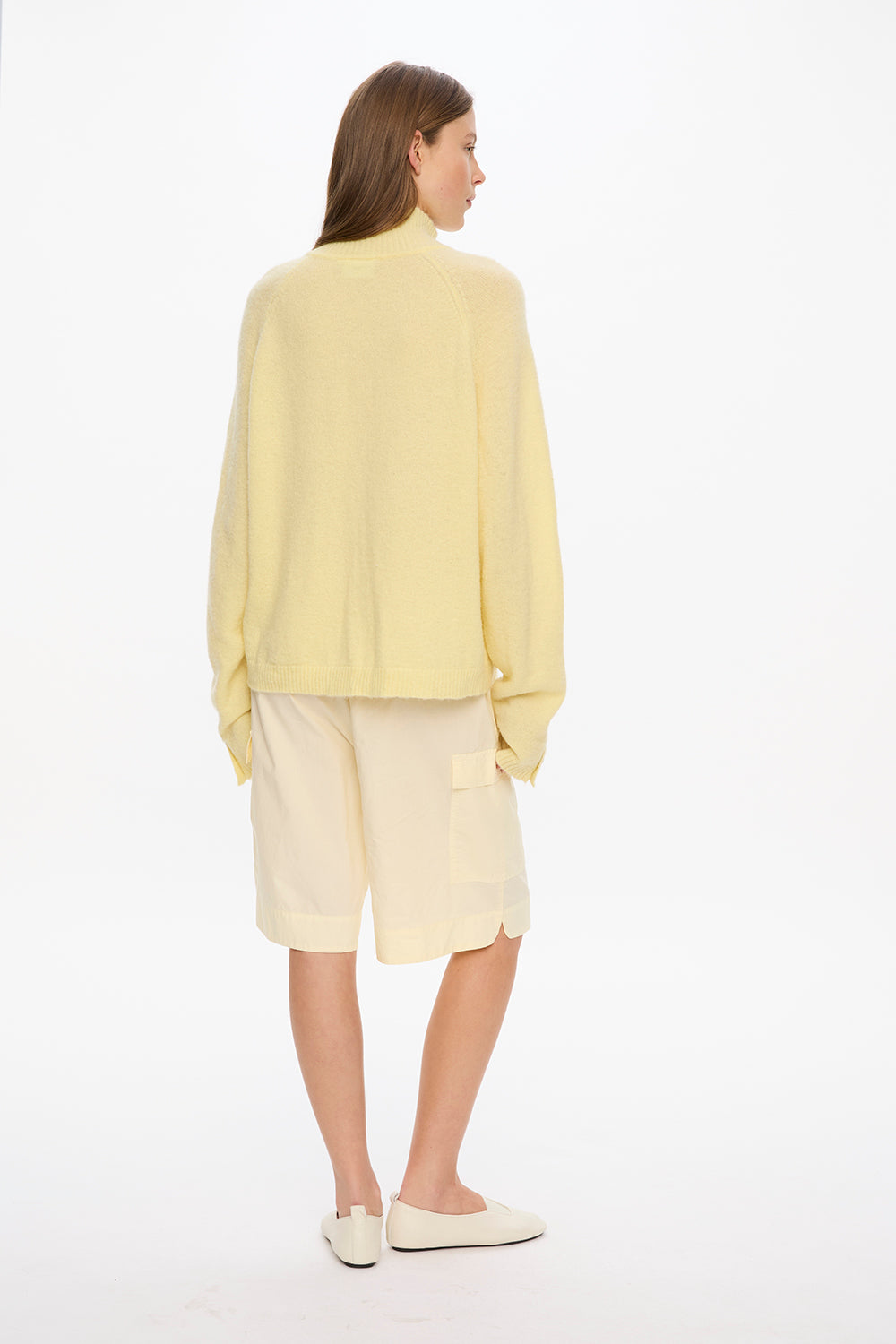 Raglan Knit with Buttons - Limoncello