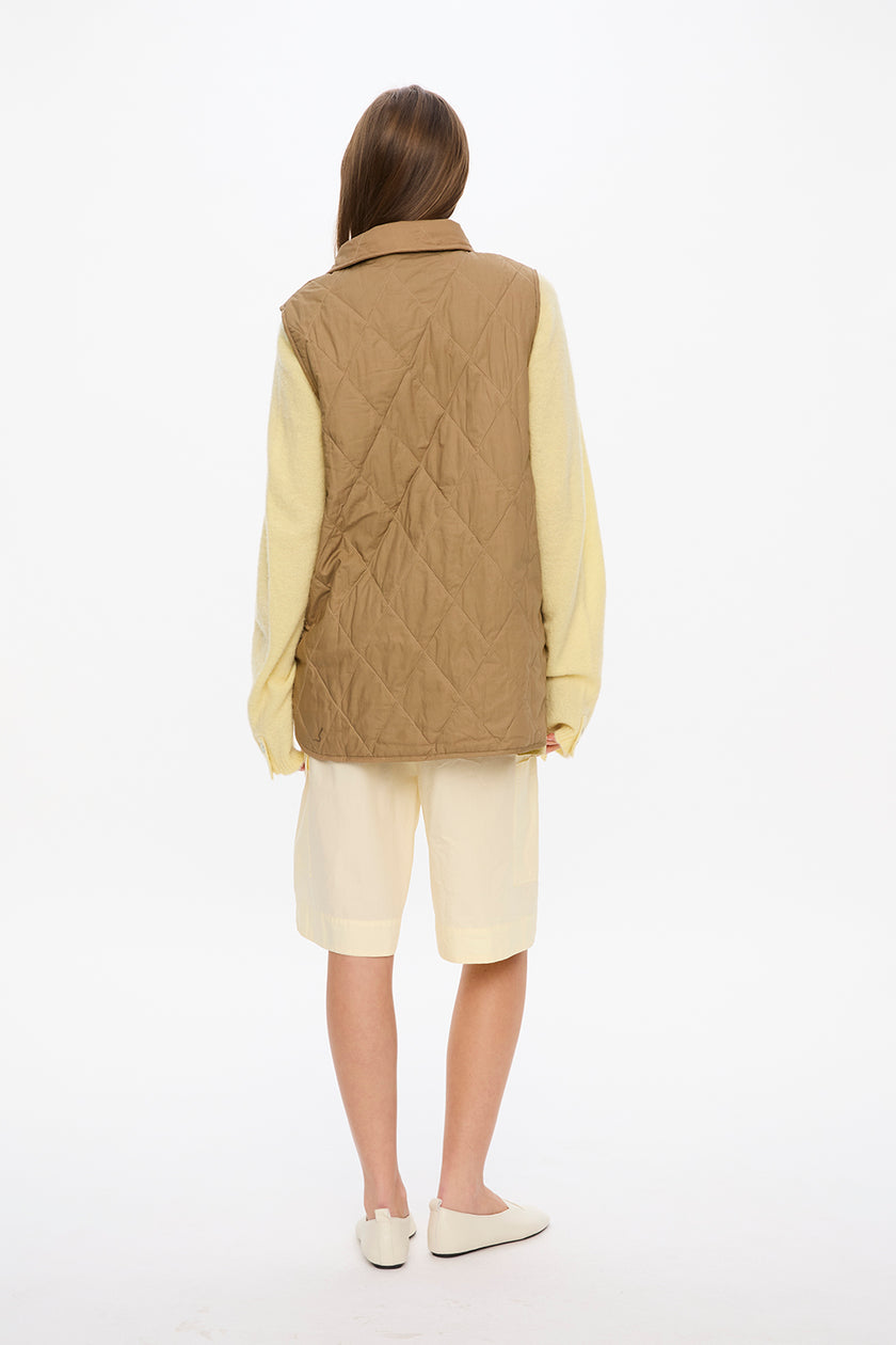 Noa Quilted Vest - Olive