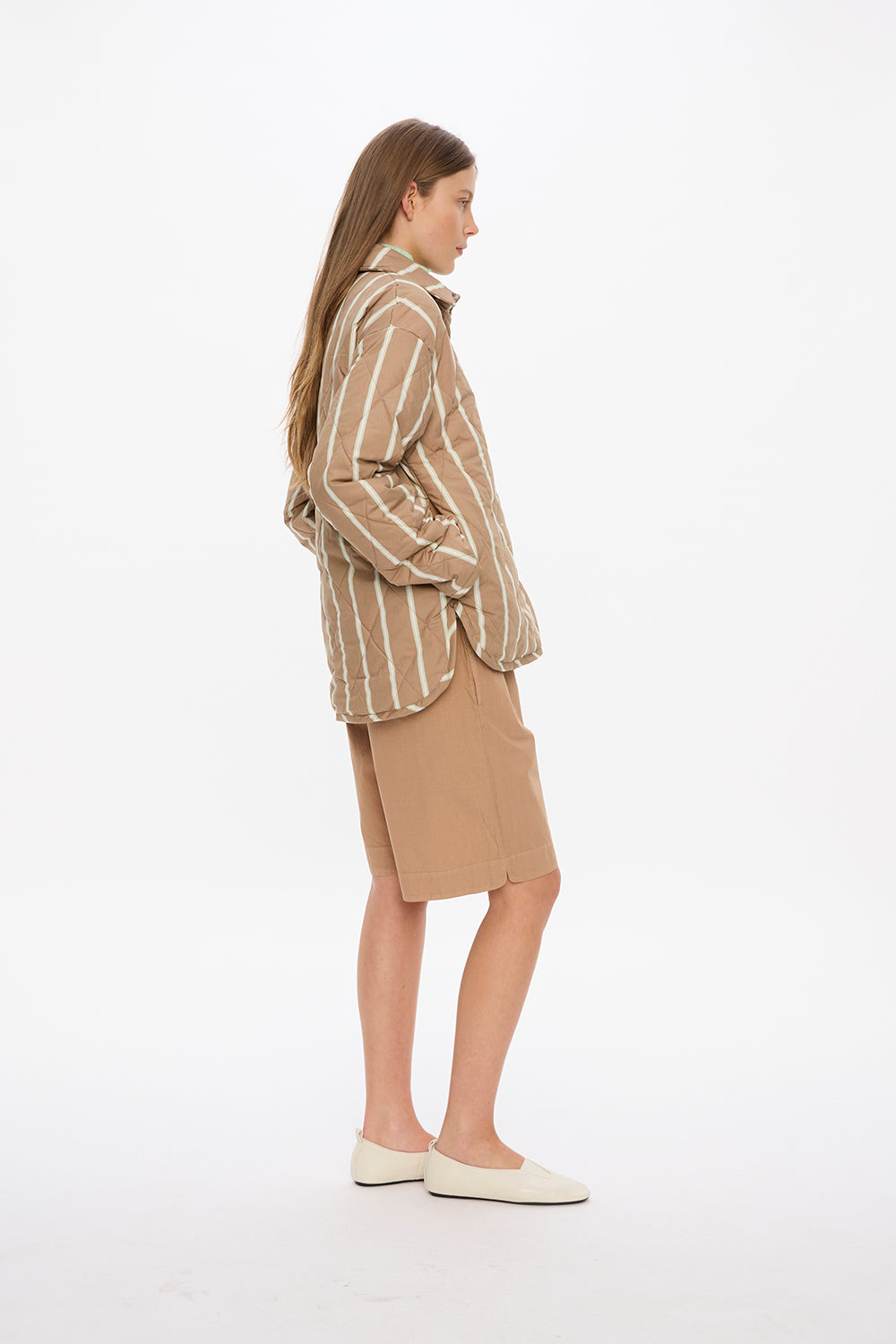 Noa Quilted Jacket - Toffee/Sand Dune/Mint/White