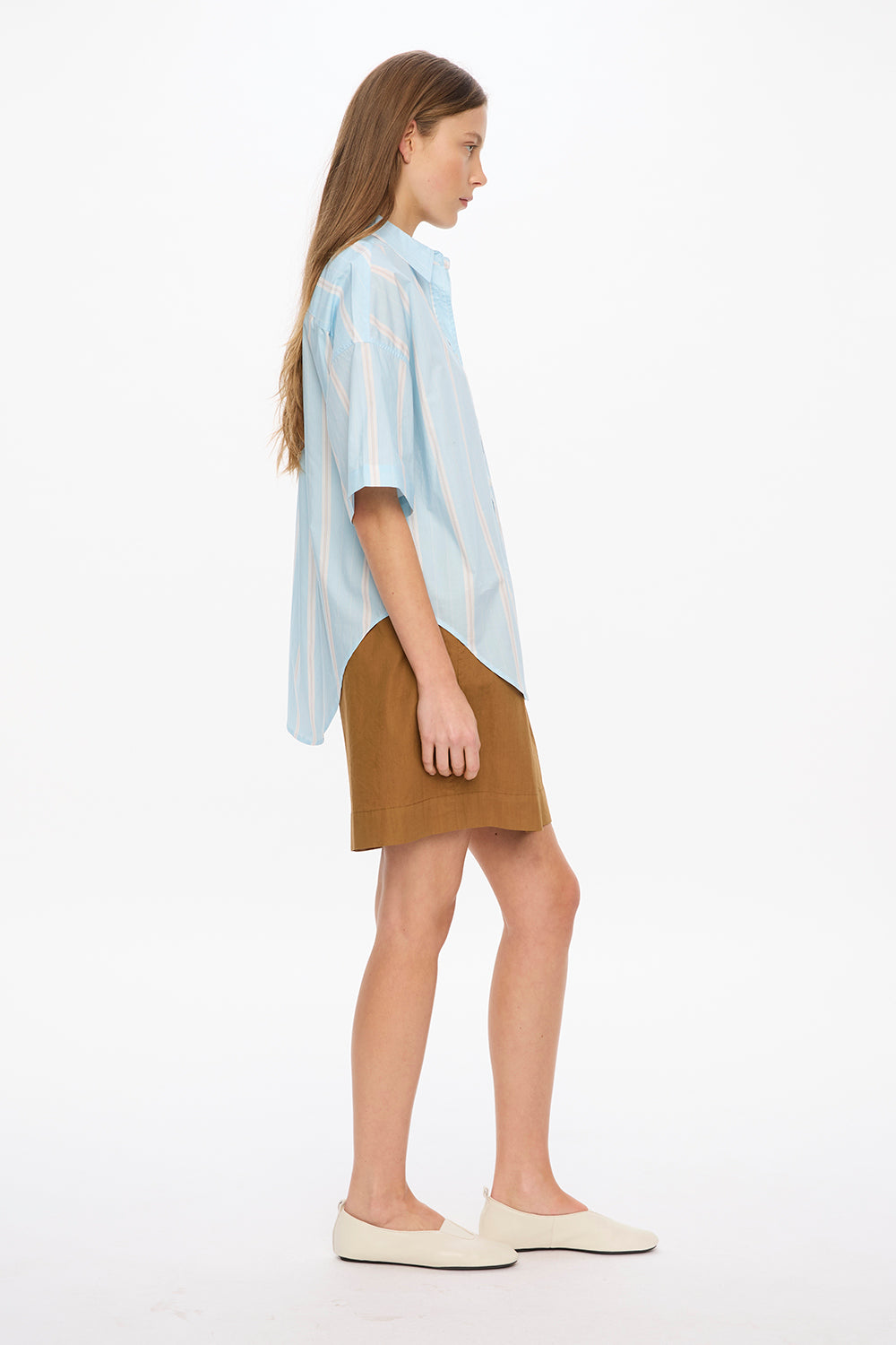 Mara Drawstring Mid Length Skirt - Olive