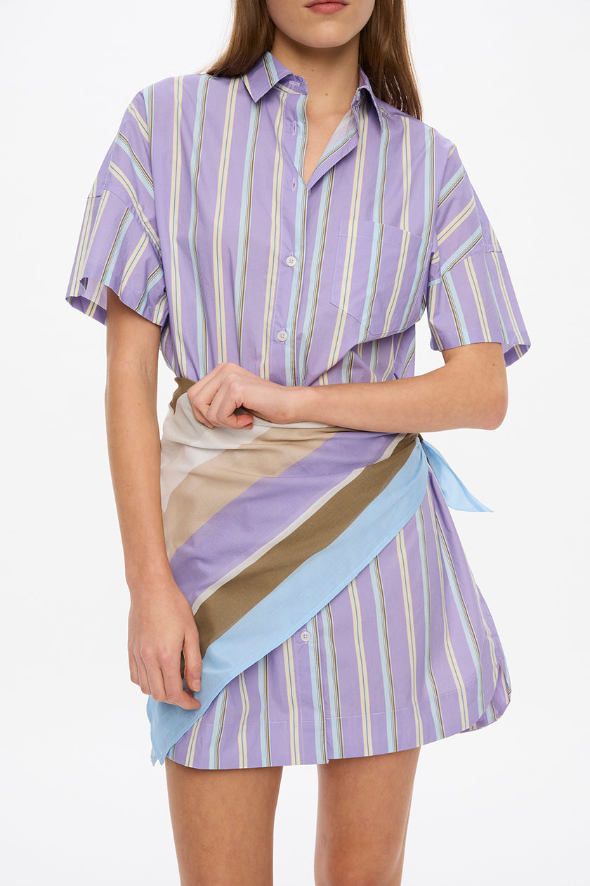 Rimini - Square Scarf - Delicate Blue/Olive/Lavender/Sand Dune/White