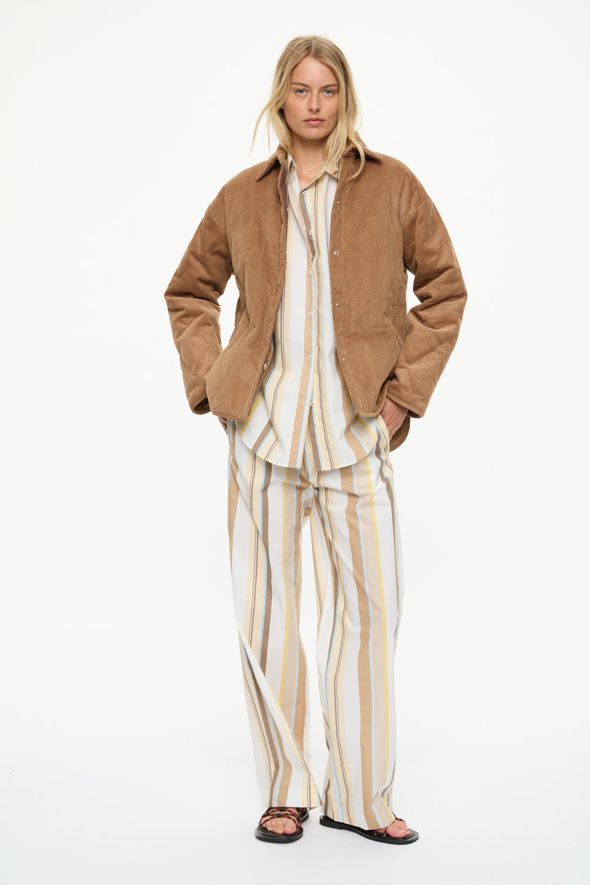 Noa Quilted Jacket - Corduroy  Olive