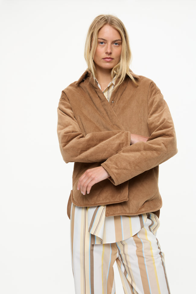 Noa Quilted Jacket - Corduroy  Olive