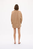 Mara Oversized Long Sleeve Shirt - Toffee