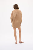 Mara Oversized Long Sleeve Shirt - Toffee