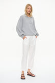 Oversized Chunky Polo Grey Marle