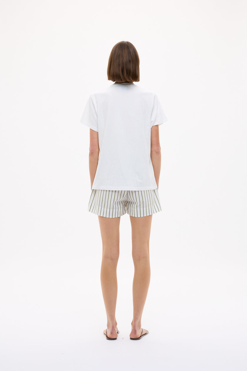 LMND Tee - Limonada - White + Dark Olive + Sunny Lime Print