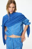 Aura Pointelle Jumper - Ink Blue